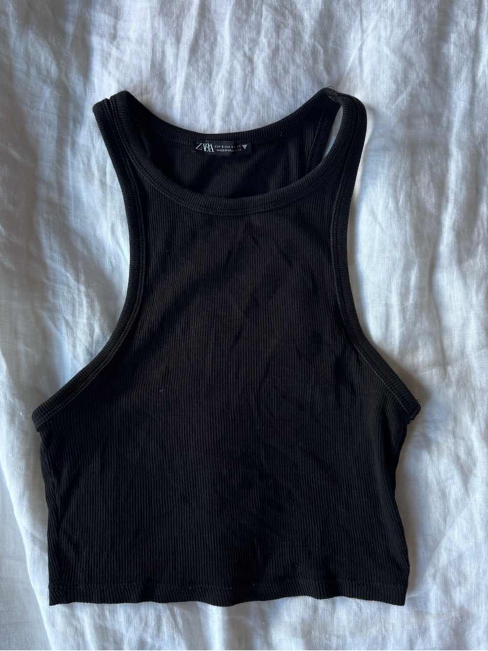 Zara Ribbed Round Neck Tank Top - Picture 8 of 10